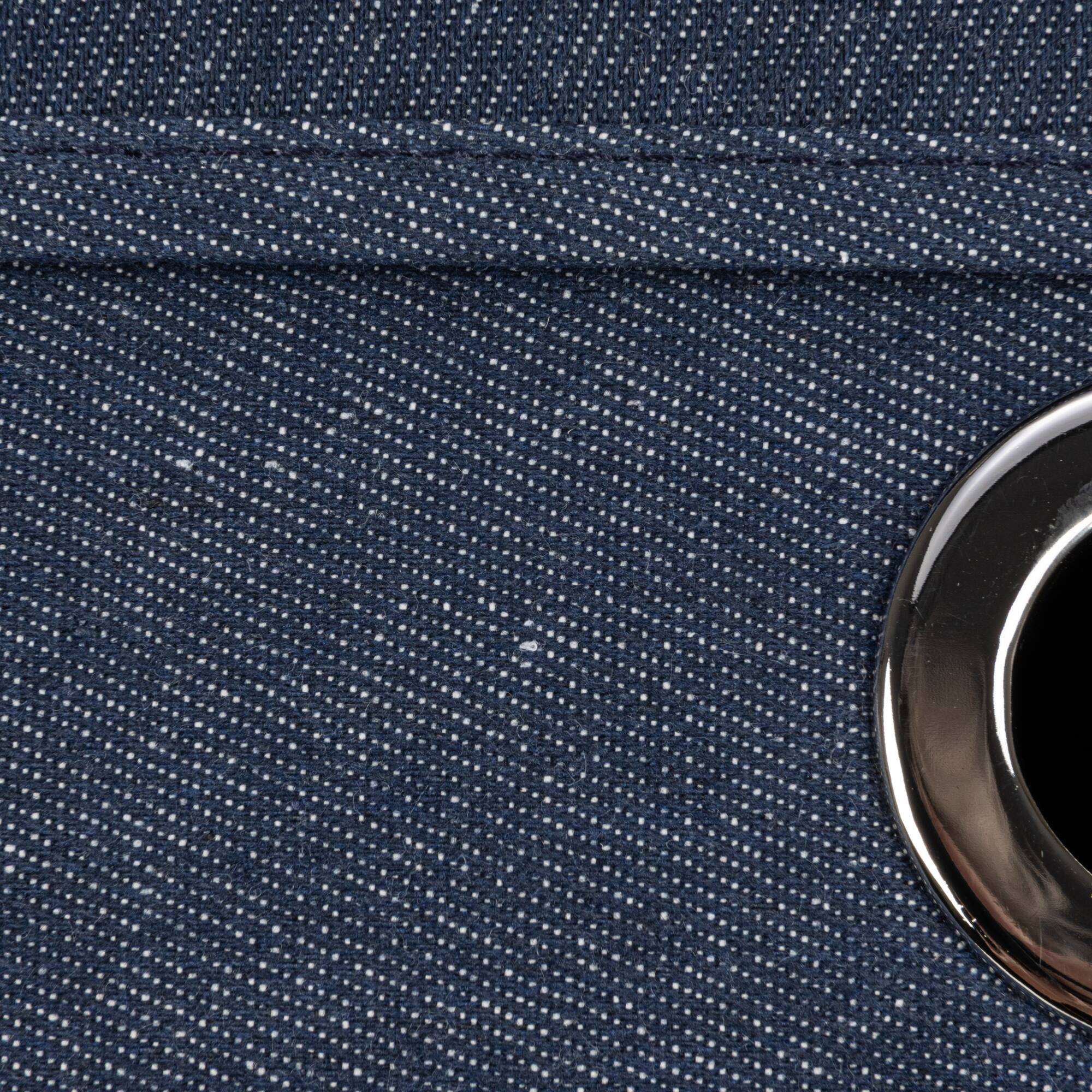 Household Essentials 15" Denim Blue Collapsible Cotton Blend Storage Box with Lid, 2ct.